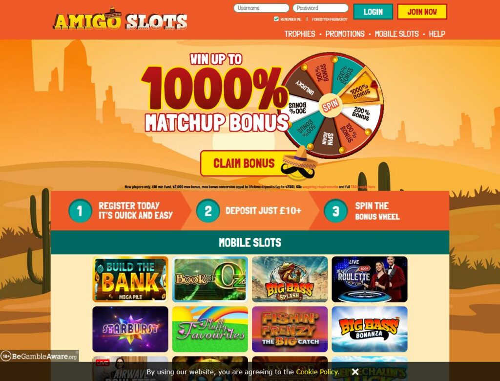 Amigo Slots Bonus & Review