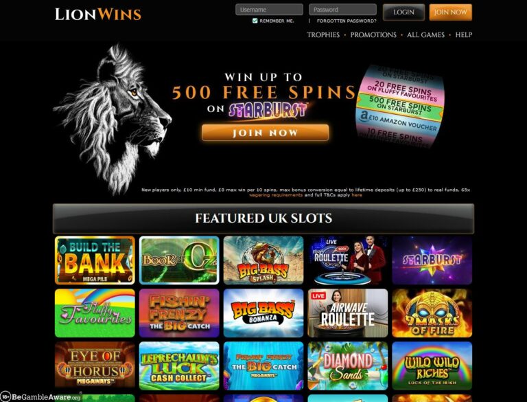 Lion Wins Website Screenshot
