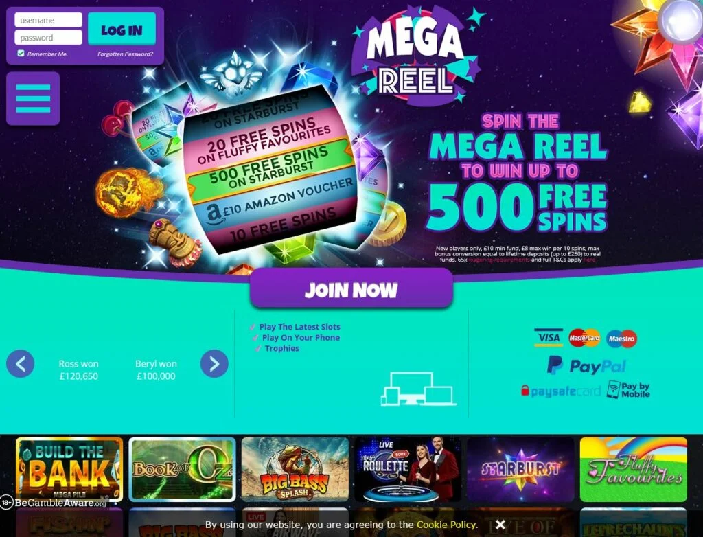 Mega Reel Casino Bonus & Review