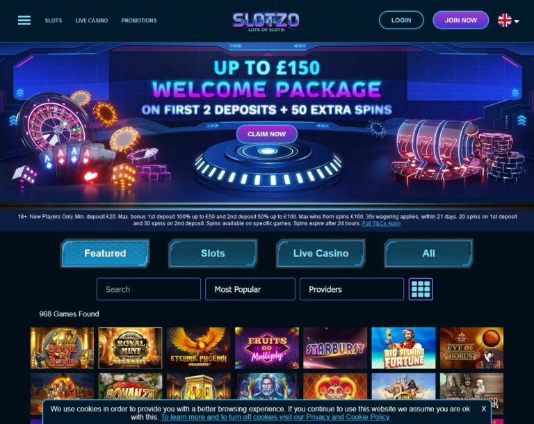 Slotzo Website Screenshot