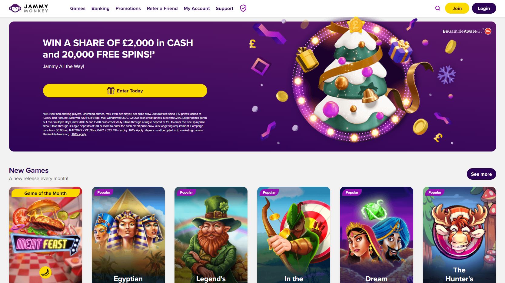 jammy Monkey Casino Banner