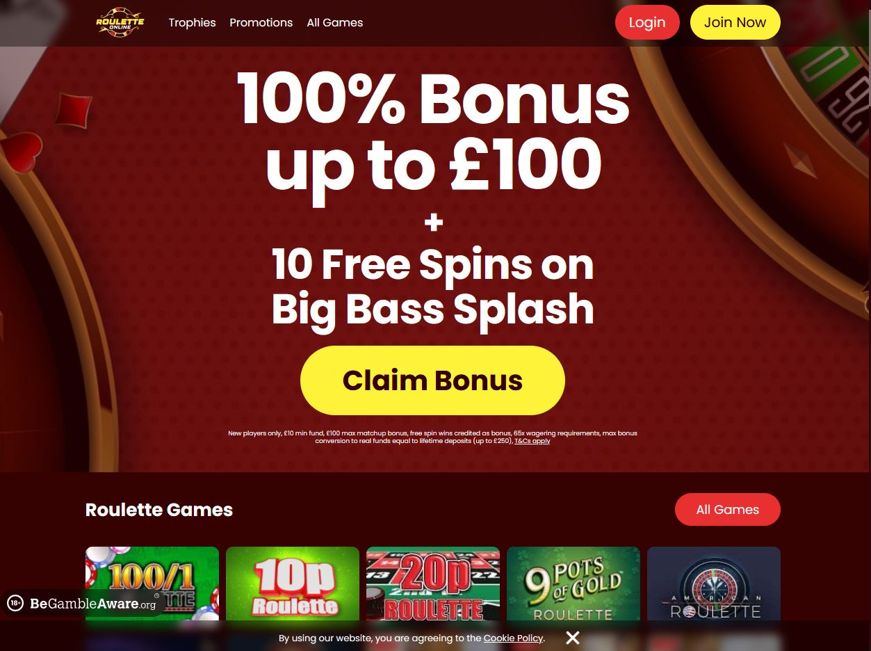 Roulette Online Website Screenshot