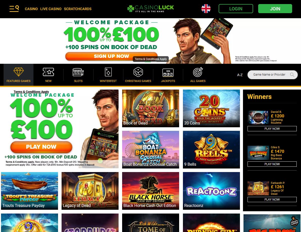 Casino Luck Bonus & Review BestCasinoHQ