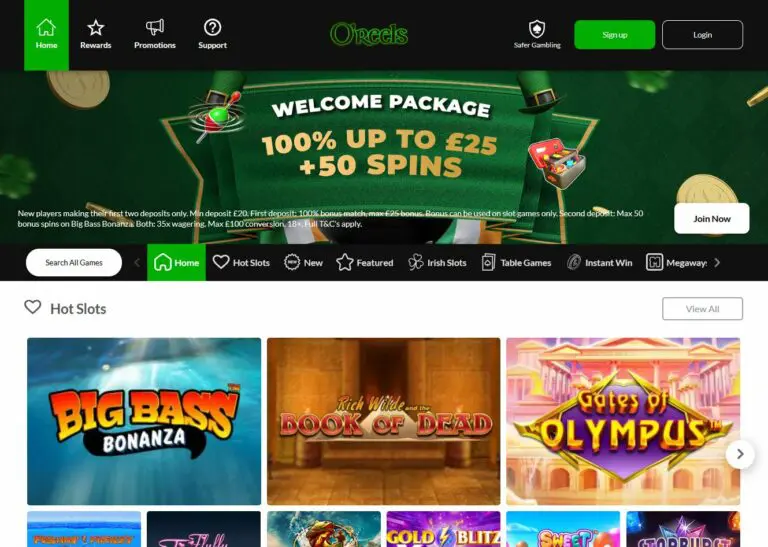 O'Reels Website Screenshot
